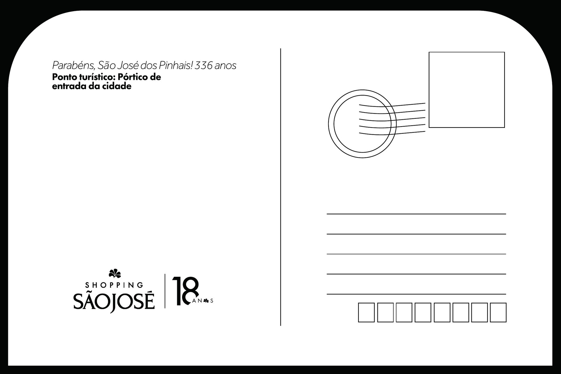 Postal Pórtico, verso