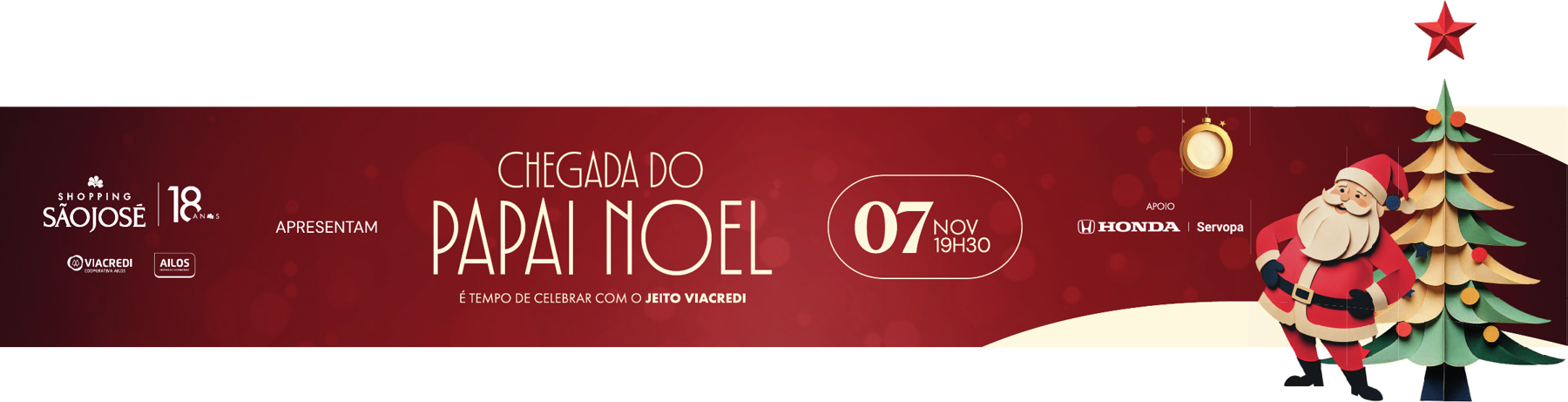 Blackout em faixa da chegada do Papai Noel