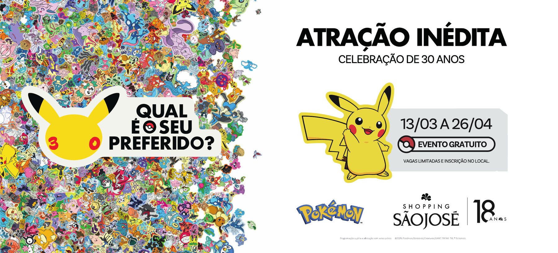 Lona da vitrine externa de Pokémon